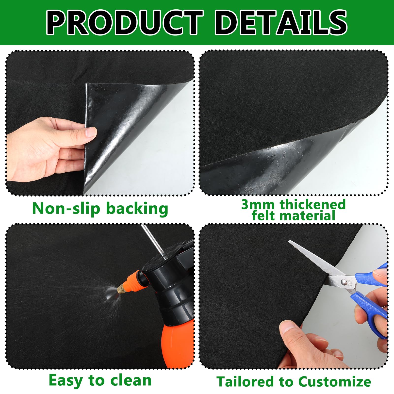 Fieltro absorbente de alta densidad para jaula de aves, absorbe derrames rápidamente.