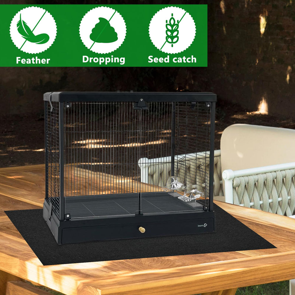 Fieltro recortable para ajustar la jaula de aves con tijeras.