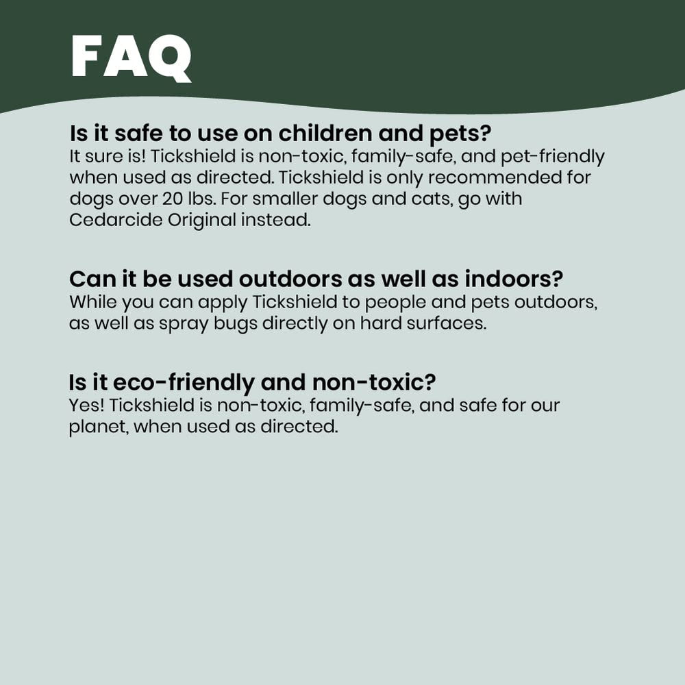 Cedarcide Tickshield instrucciones-uso: guías claras para un uso seguro y efectivo.