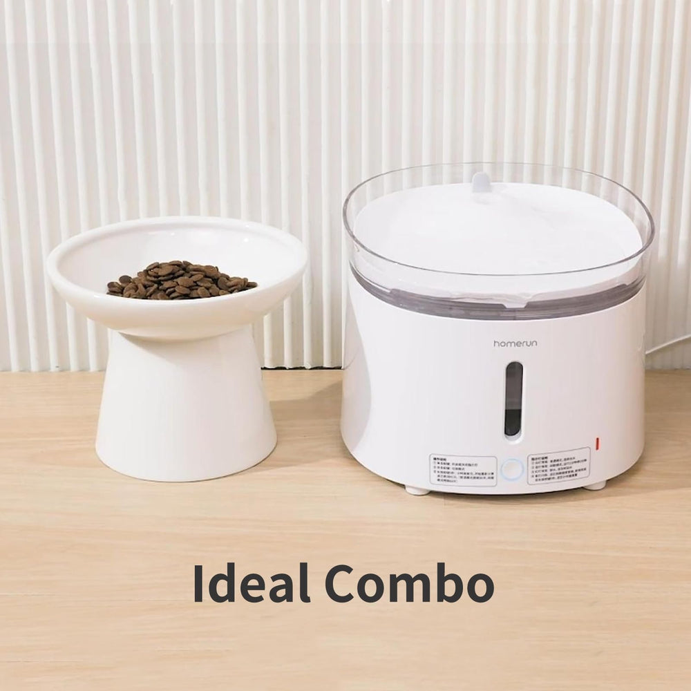 CEEFU cuenco elevado para gatos mayores, ayuda a una postura cómoda al comer