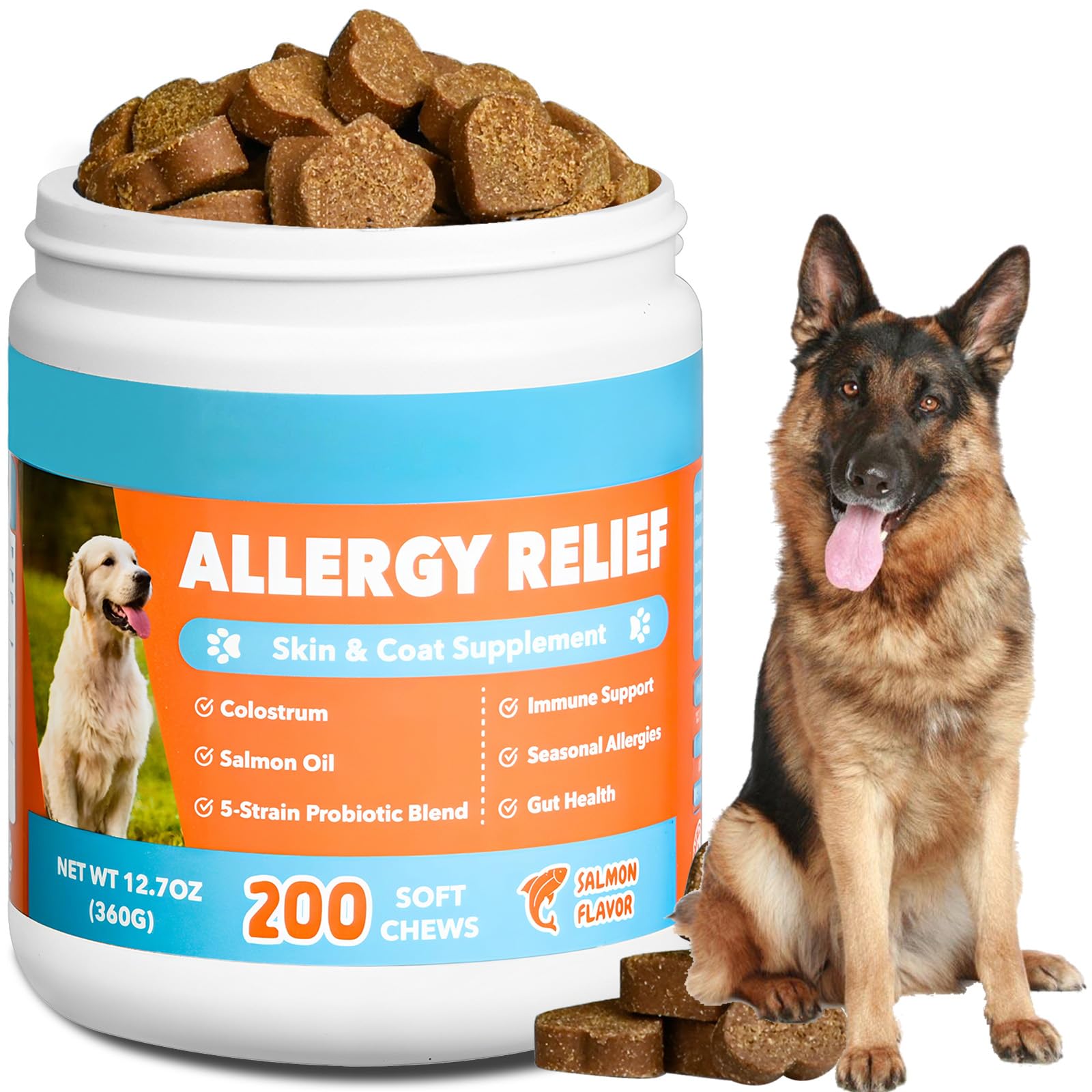 CeliAeh perro alérgico: masticables para patas, alivio del picor.