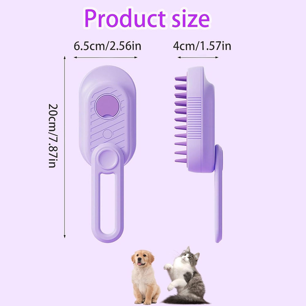 Cepillo de vapor para gatos 3 en 1 limpieza rápida en el cabezal.