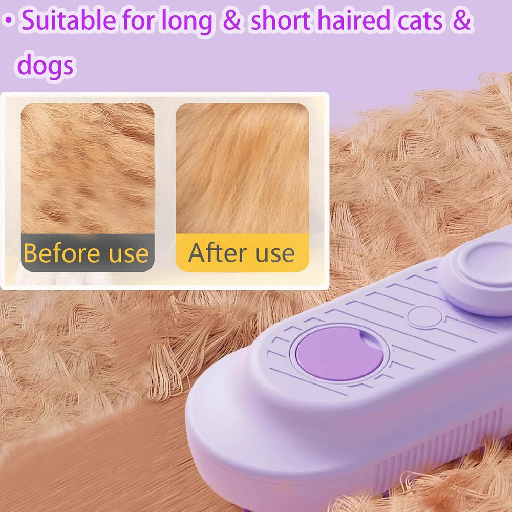 Cepillo de vapor para gatos 3 en 1 ofrece un masaje suave durante el cepillado.