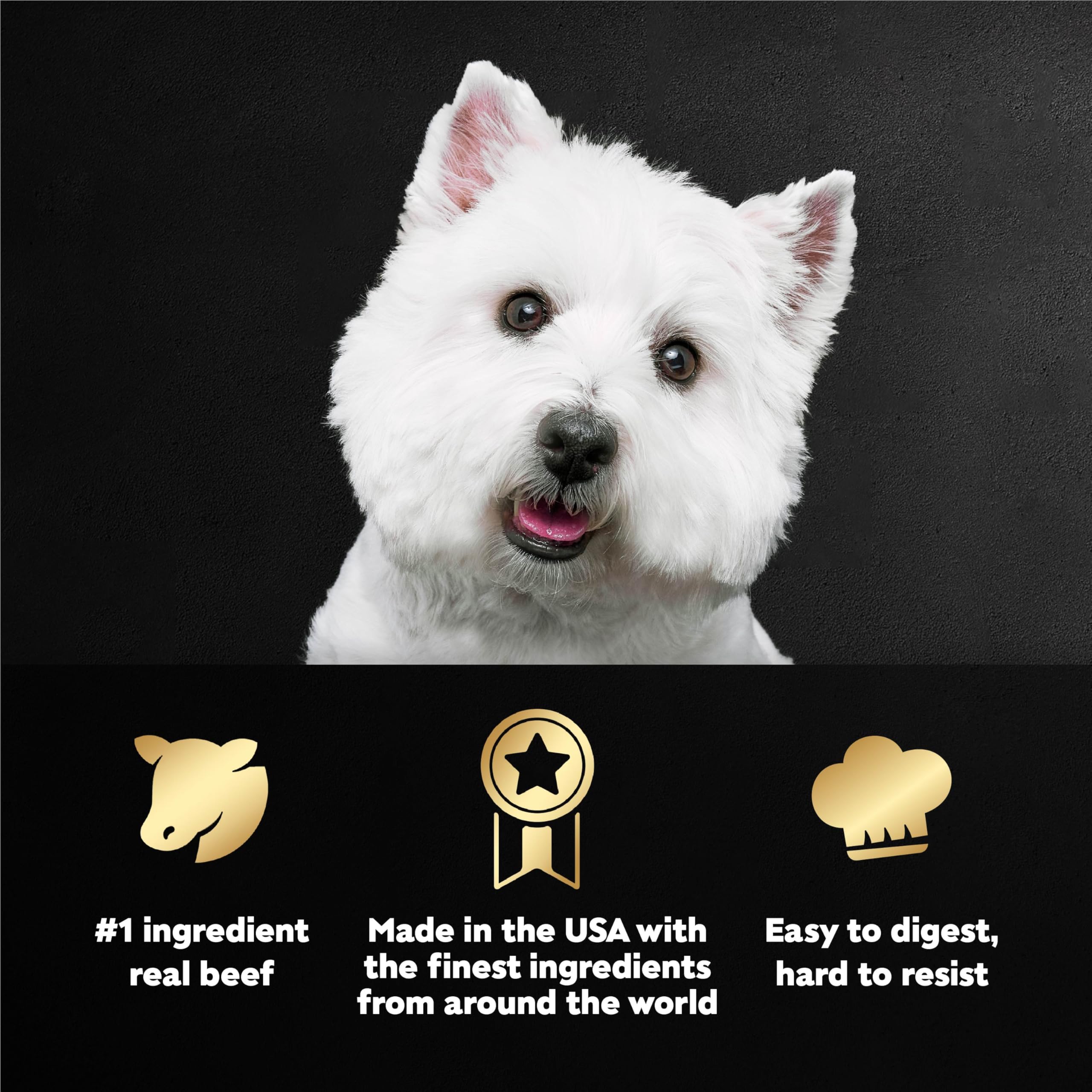 Cesar Home Delights con asado de res y verduras en salsa, textura jugosa para perro adulto.