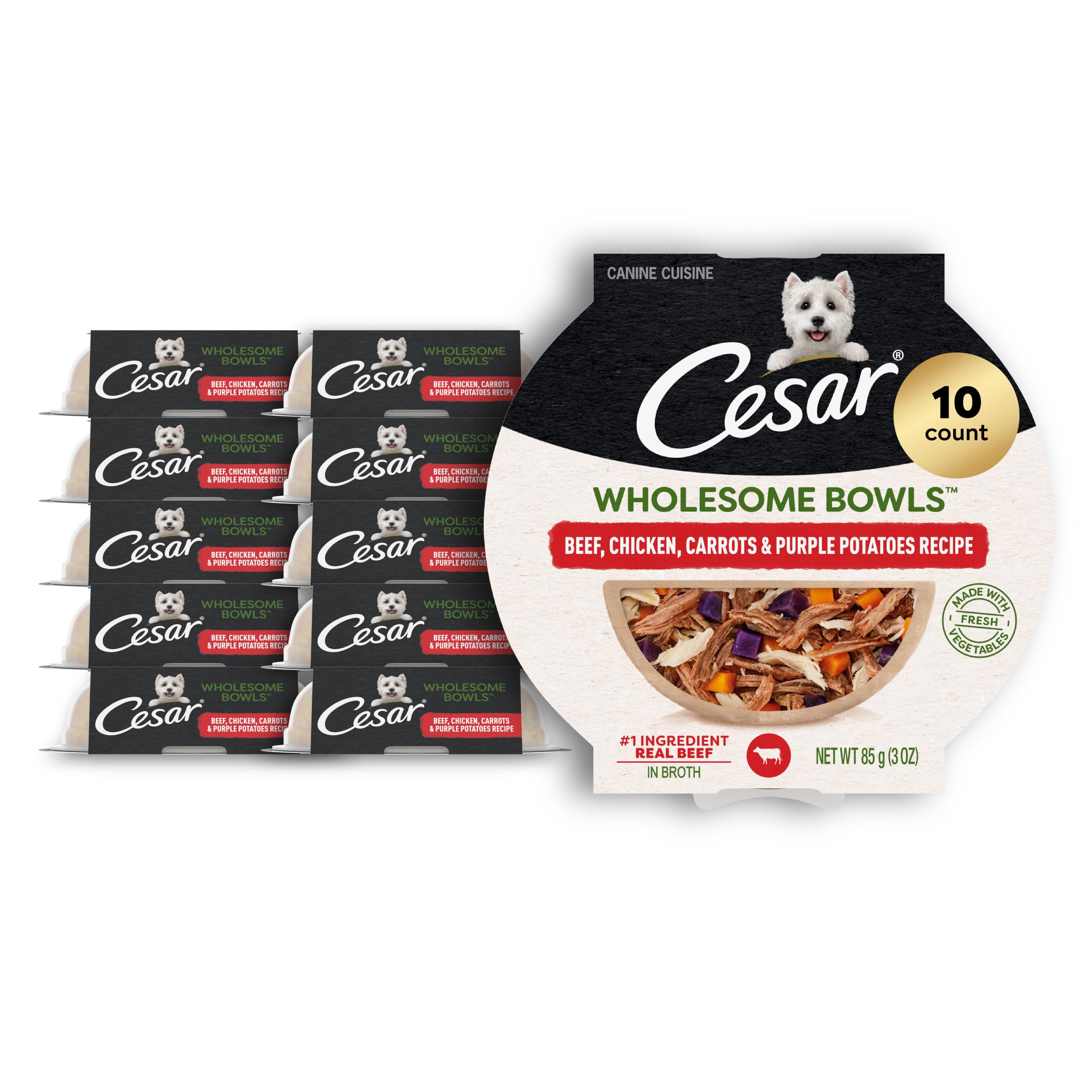 Cesar Wholesome Bowls ternera: sabor real y digestibilidad para perros adultos