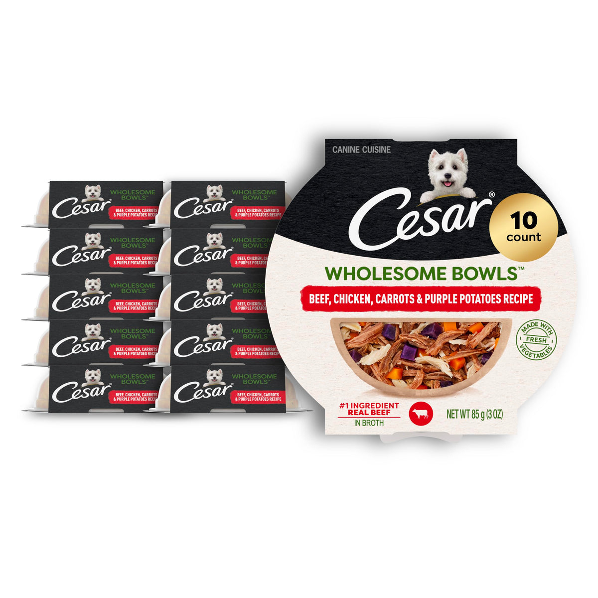 Cesar Wholesome Bowls ternera: sabor real y digestibilidad para perros adultos