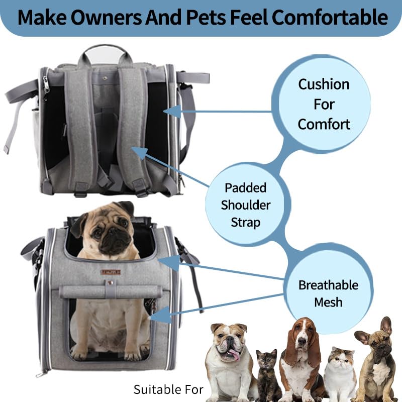 Asiento para coche con correa de seguridad para mascotas