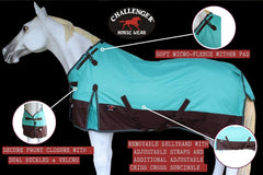 CHALLENGER 1200D cobertor con costuras reforzadas para durabilidad.