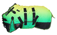 Challenger manta 1200D con correas de barriga y pierna para sujeción cómoda.