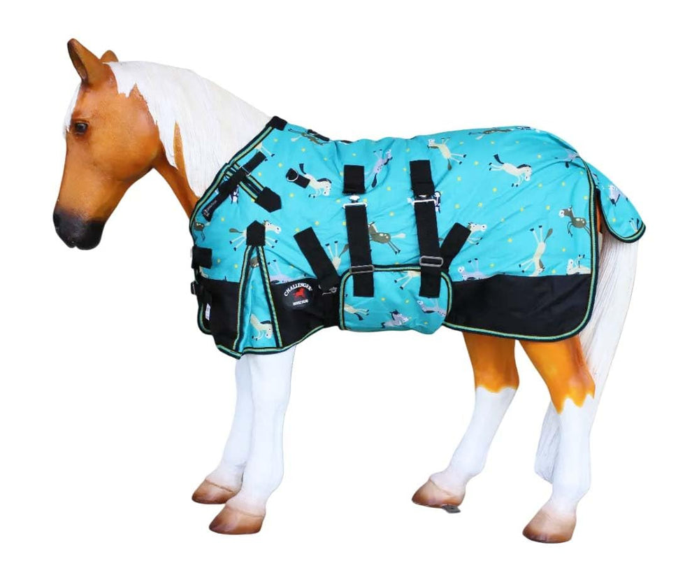 Manta Challenger 1200D para potro, protección cálida y duradera.