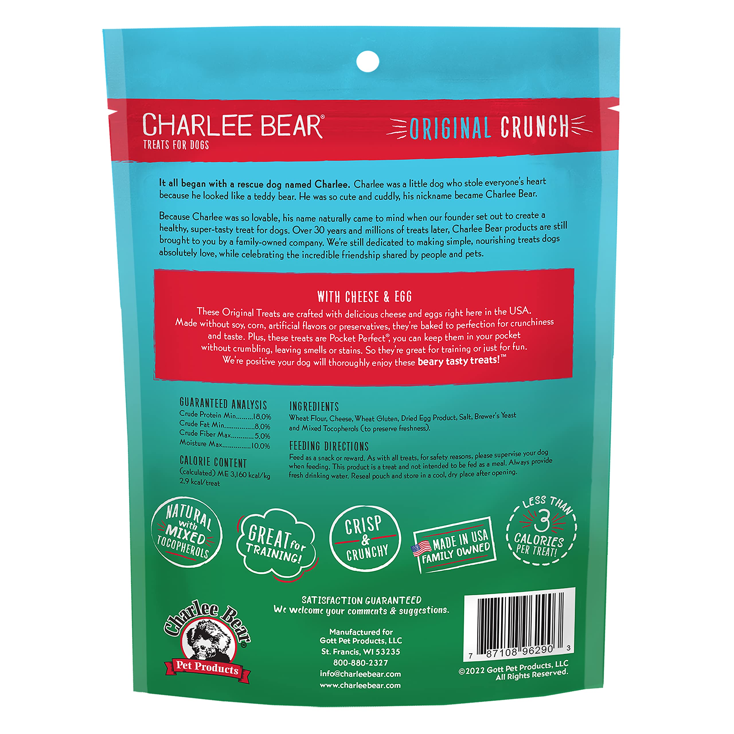 Envase práctico y seguro para meriendas de perro.