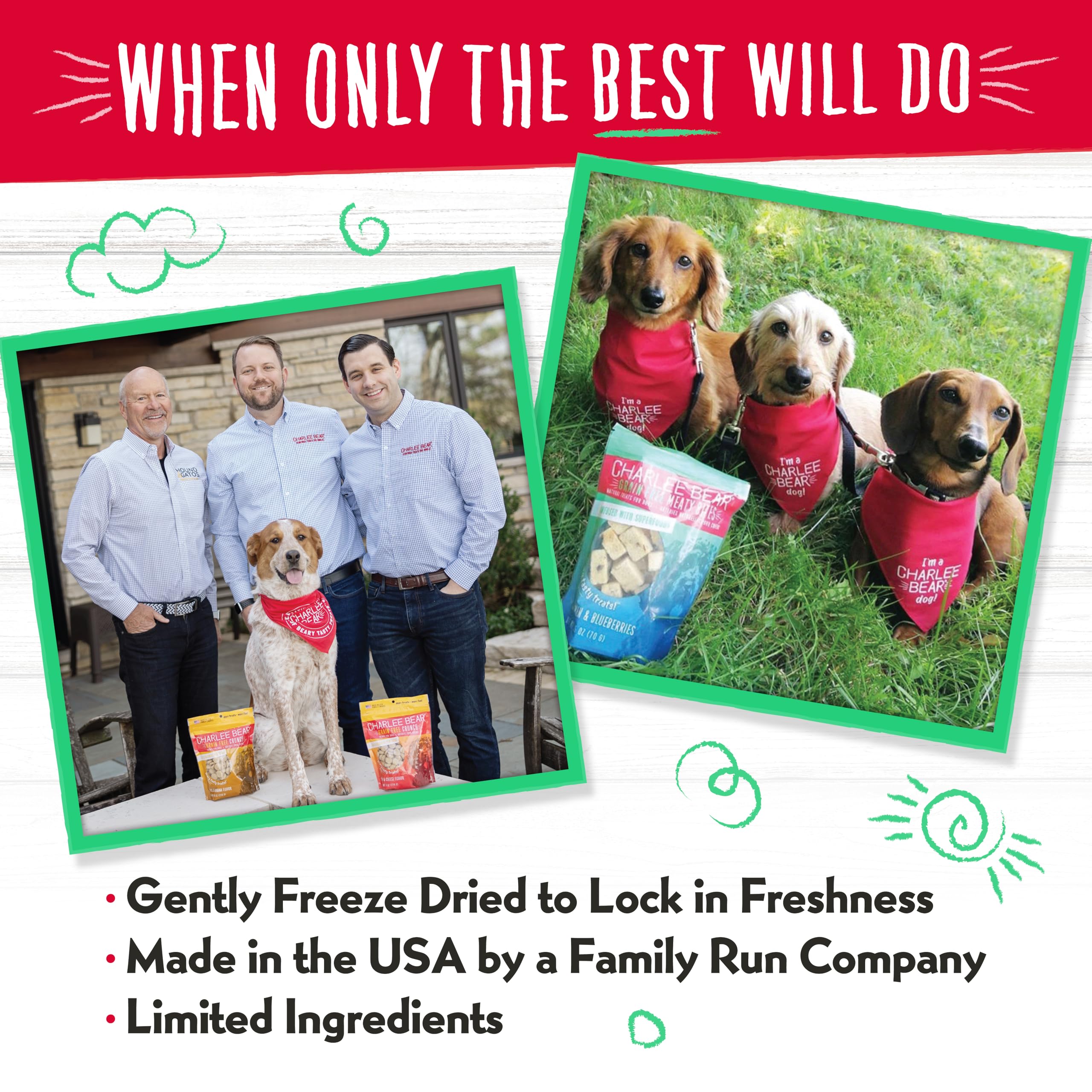 Charlee Bear Meaty Bites hechos en EE. UU. con cuidado artesanal