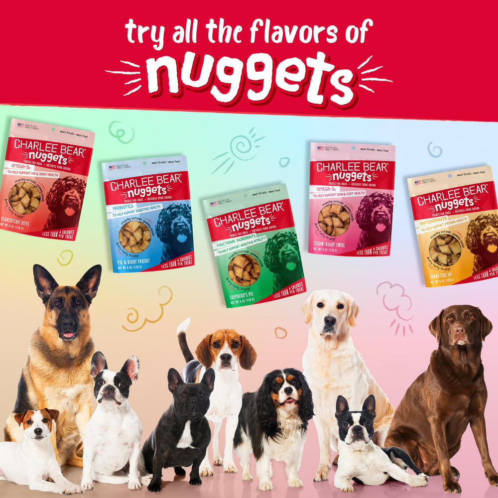 Charlee Bear Nuggets para perros de todos los tamaños Strawbeary Swirl