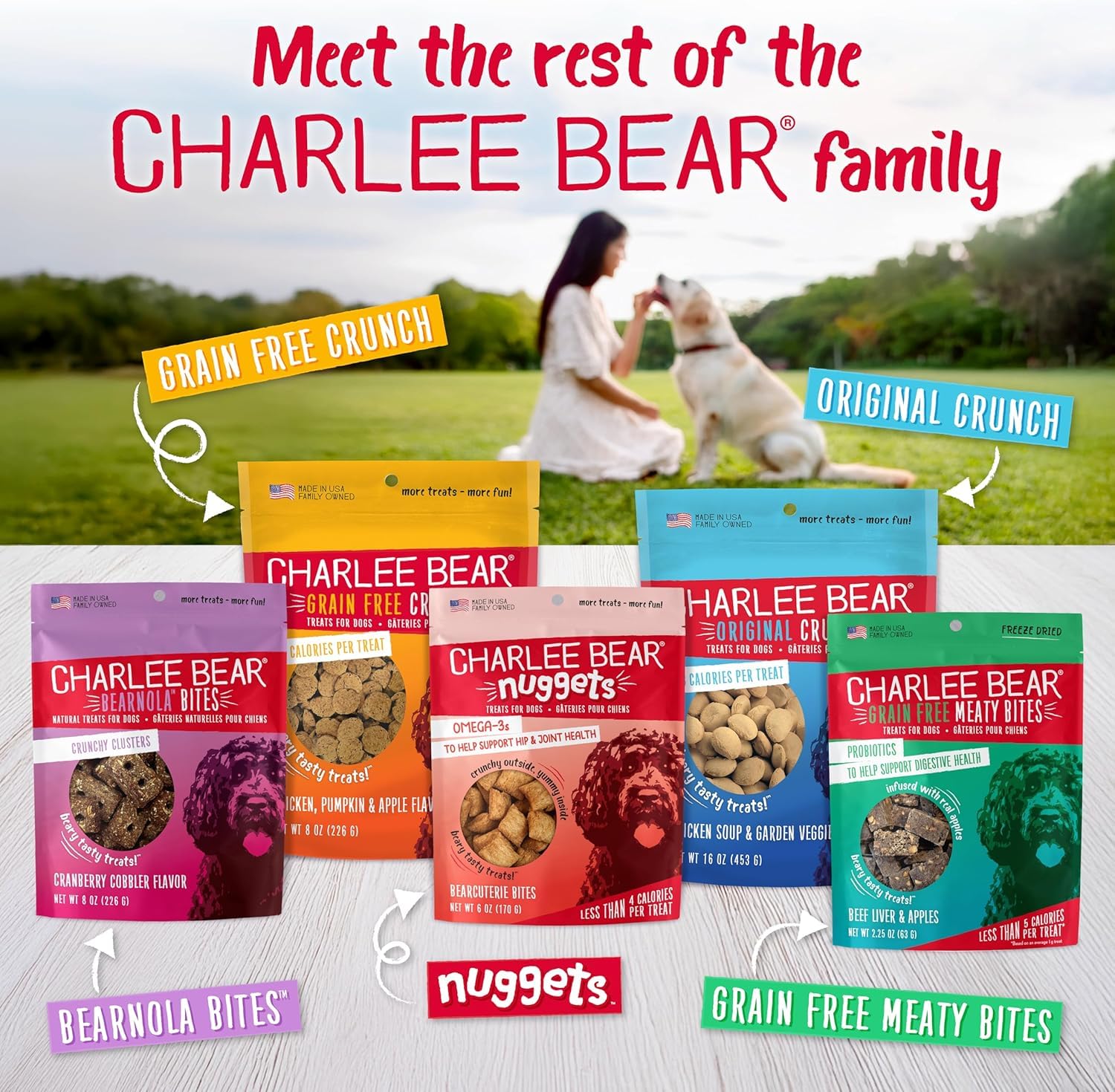 Charlee Bear Original Crunch Hecho en EE. UU.: productos de origen local para entrenamiento confiable.