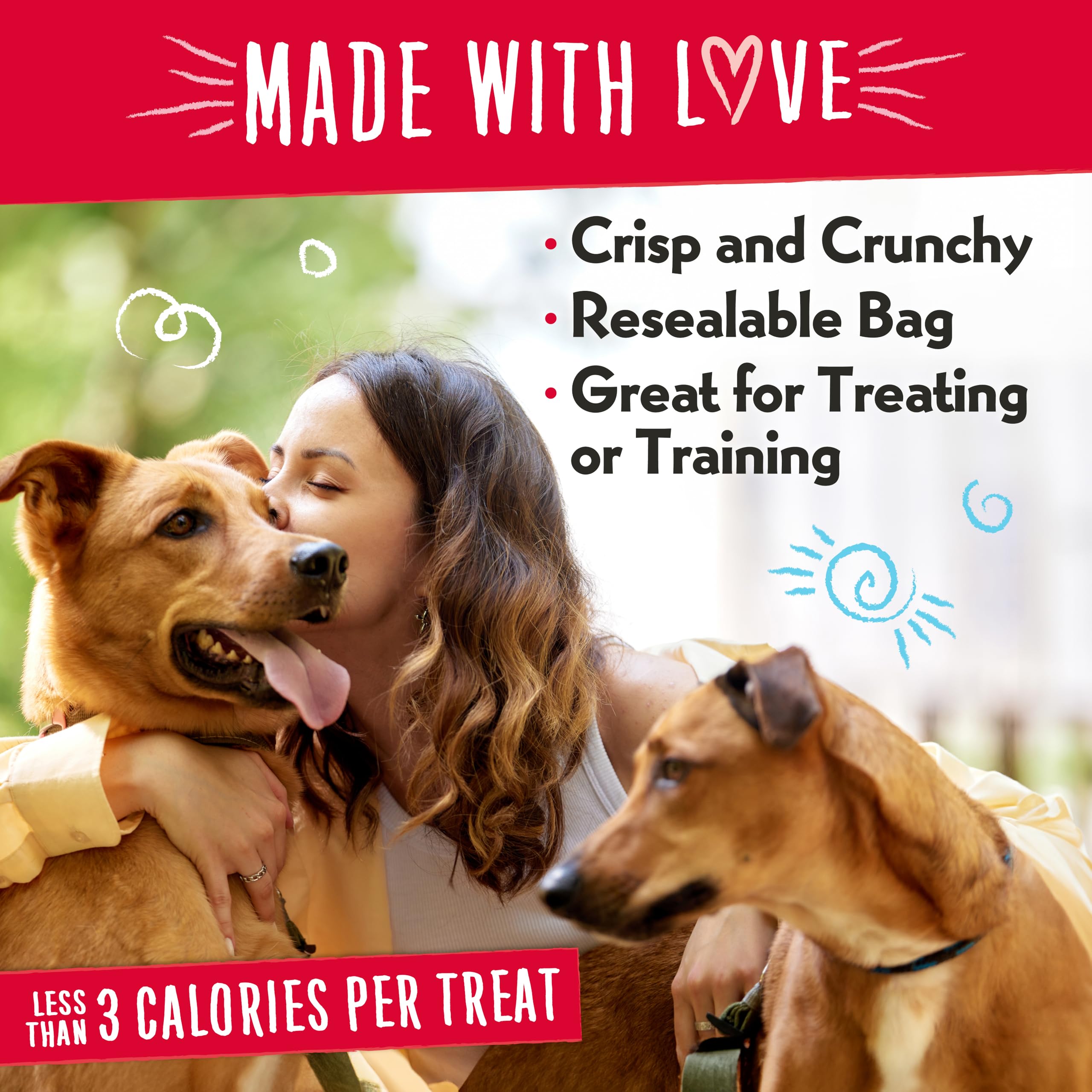 Charlee Bear Original Crunch para perros: recompensa sabrosa para obediencia y entrenamiento.