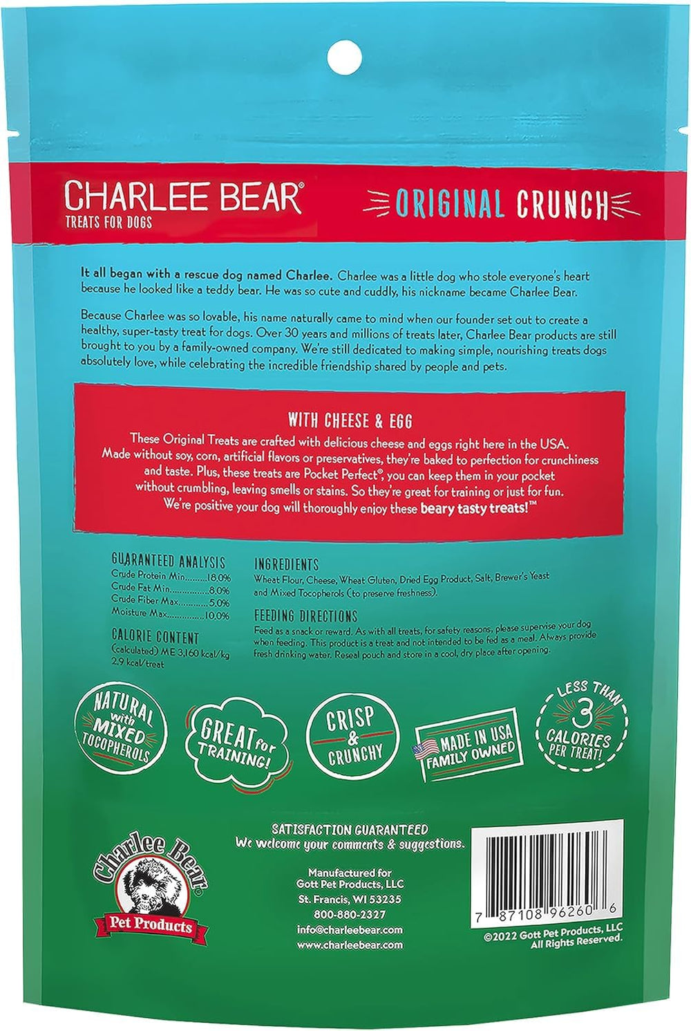 Paquete Charlee Bear de 16 oz, 4-pack, premio para entrenamiento continuo.