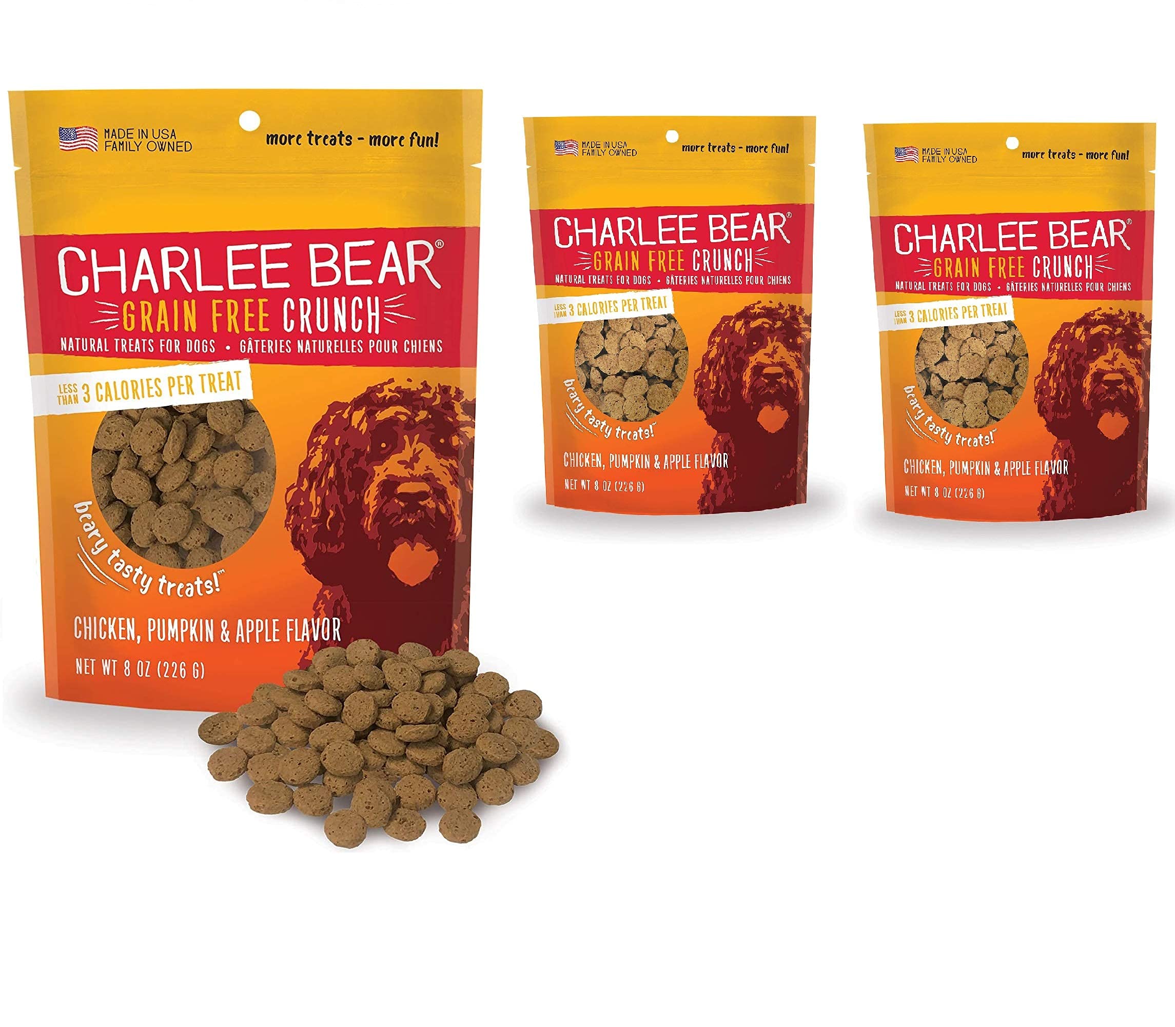 Charlee Bear Premios de entrenamiento con pollo, refuerzo positivo diario.