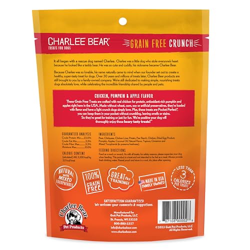 Charlee Bear trozos de pollo; premio sabroso para refuerzo positivo.