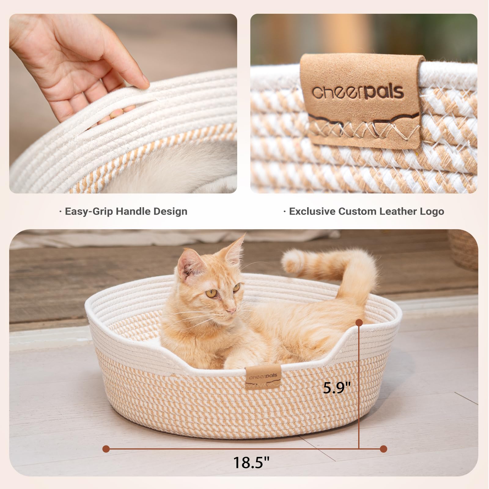 CHEERHOME PETS: cojín lavable en lavadora para limpieza rápida.