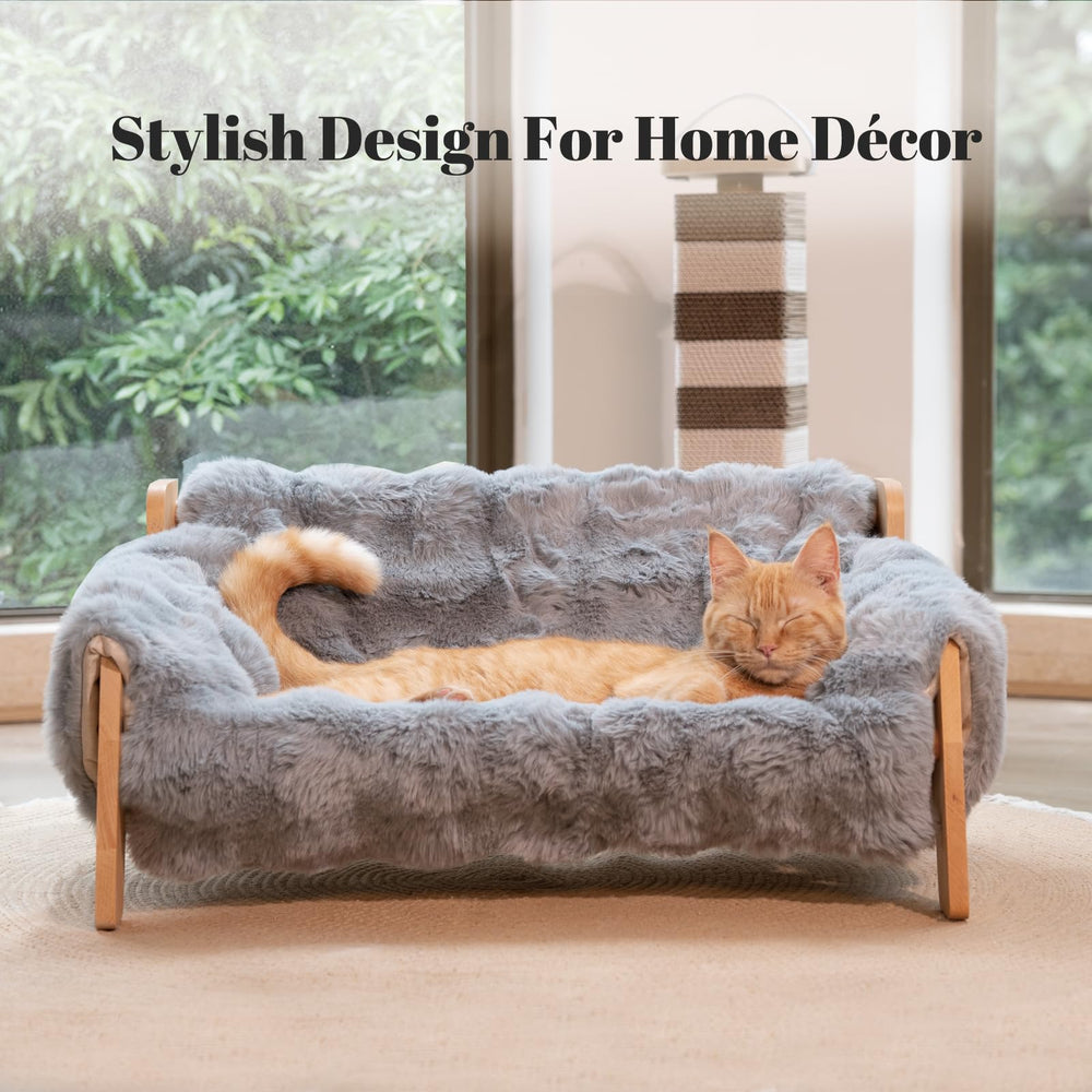 CHEERHOME PETS cama-gato-madera: estructura de haya para durabilidad.
