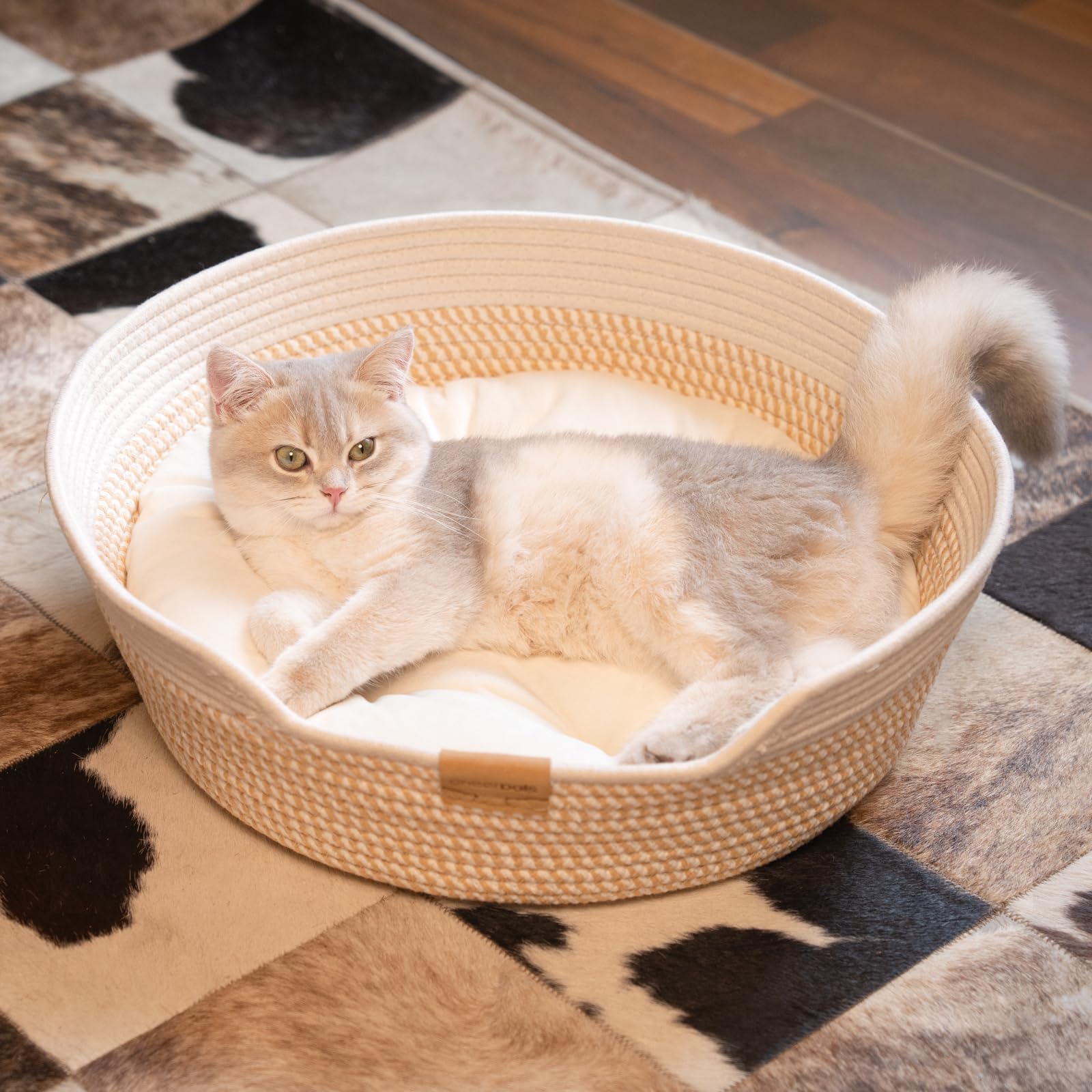 CHEERHOME PETS: cesto para rascar felino, combinación de juego y descanso.