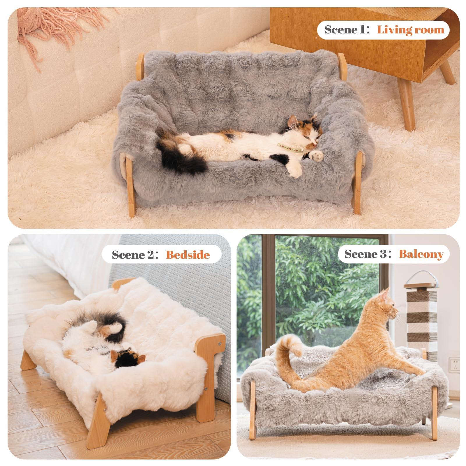Uso interior con gatos o cachorros, eleva la experiencia de descanso diario