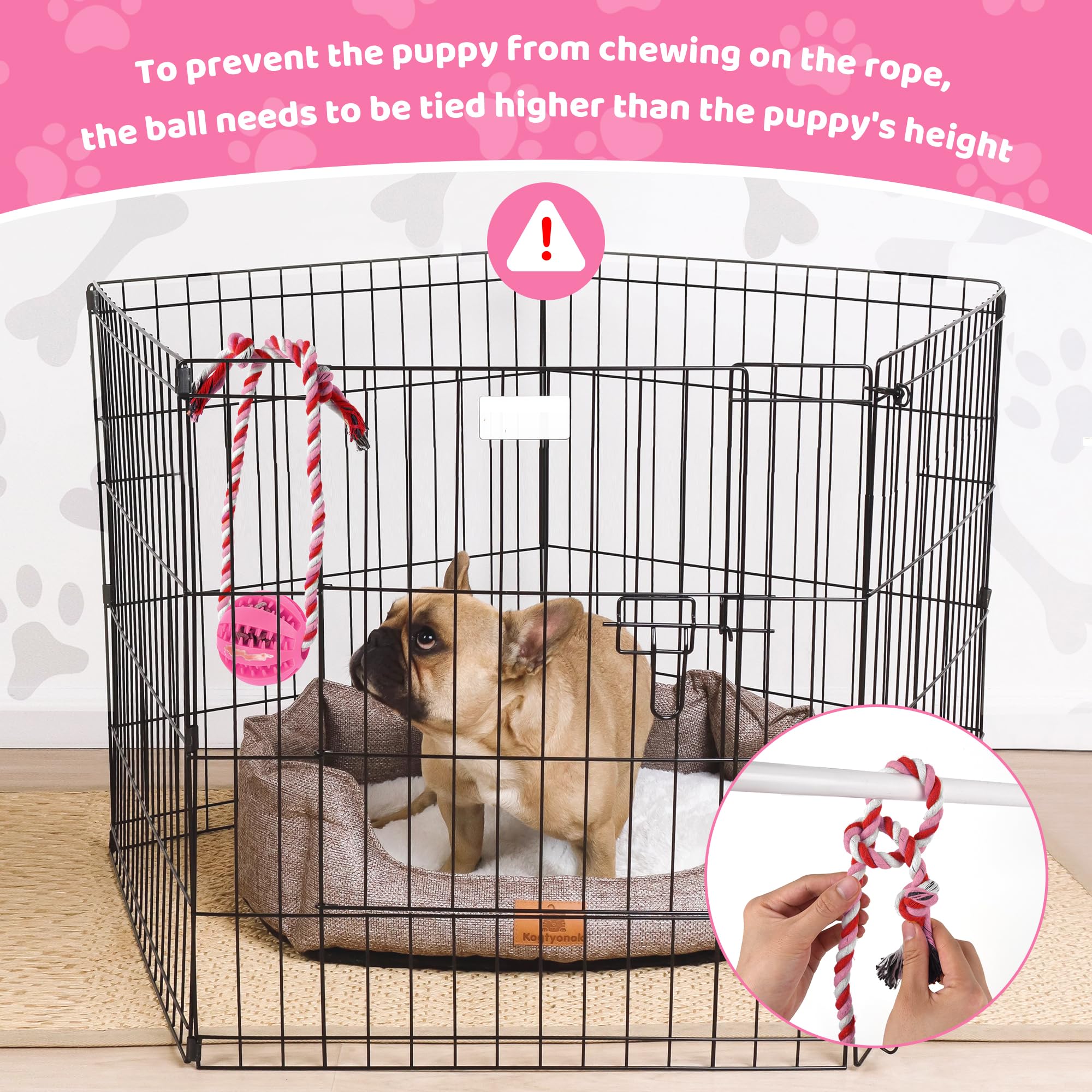 Dispensador de alimentos ChengFu para perros, rosa, promueve comer con paciencia