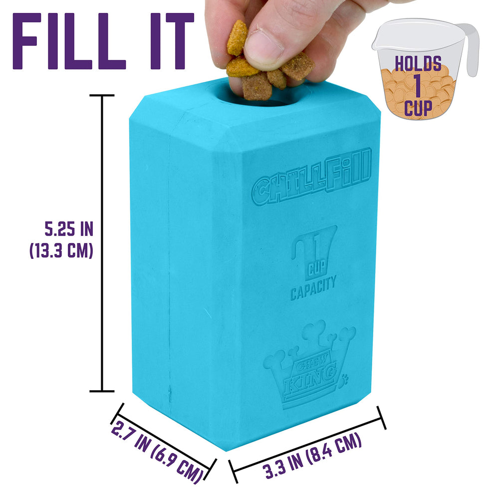 Chill Fill congelable de Chew King para rellenar kibble y mantener al perro entretenido