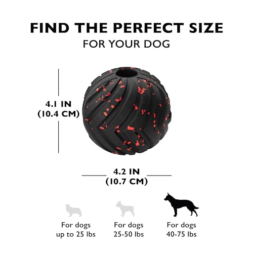 Chew King Supreme bola con recompensas internas para entrenamiento y estimulación mental.