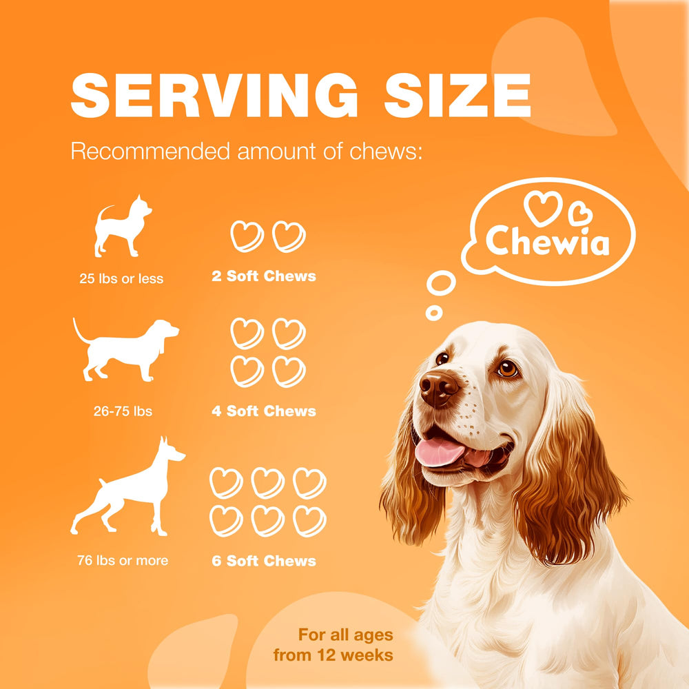 CHEWIA alergia-estacional-perro: soporte durante la temporada de estornudos.