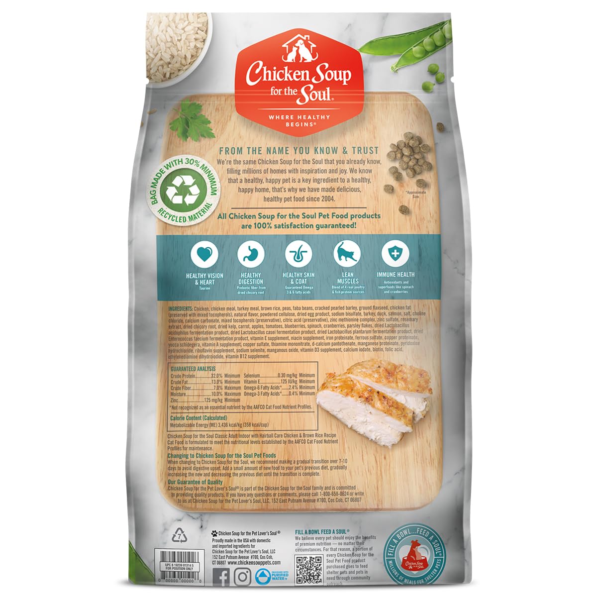 Chicken Soup for the Soul para gatos de interior: sabor hogareño en una bolsa de 4.5 lb.