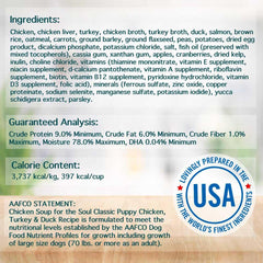 Chicken Soup for the Soul: omega-3 y omega-6 para piel y pelaje brillantes.