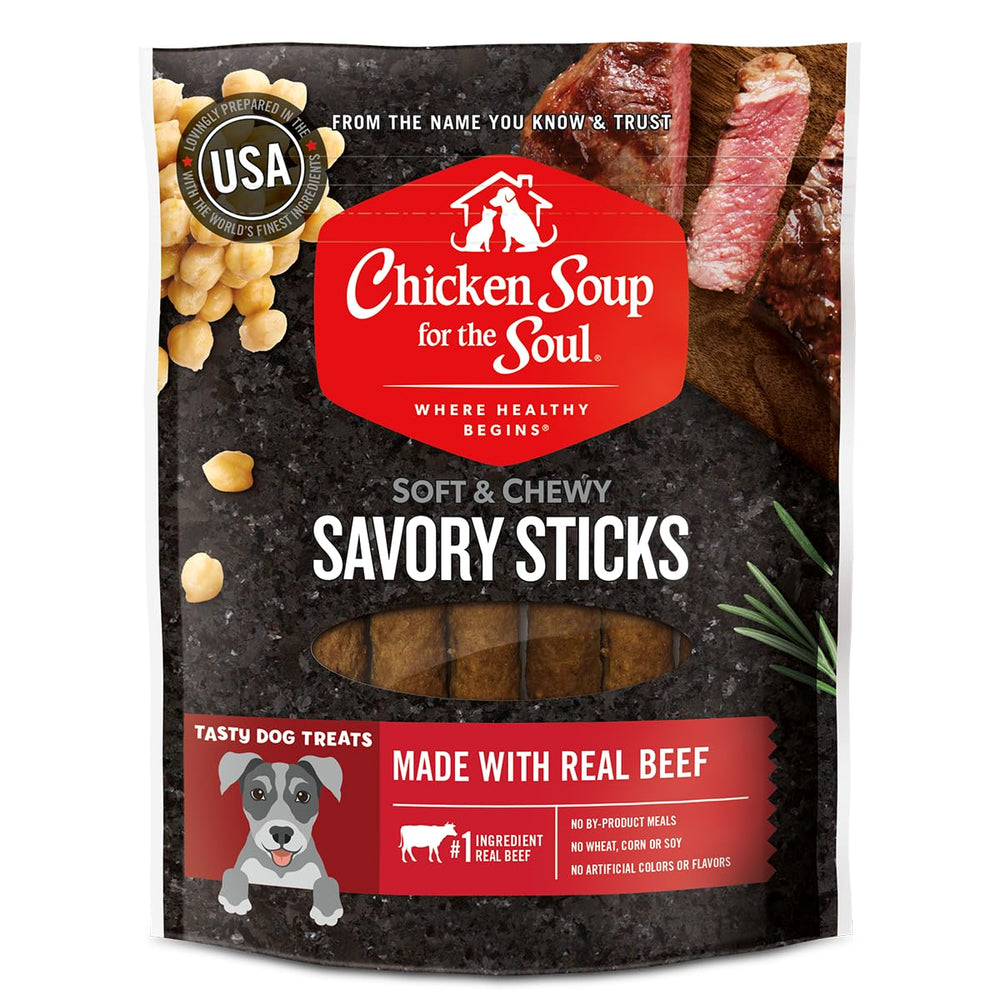Chicken Soup for the Soul palitos de carne real primer ingrediente, premio sabroso