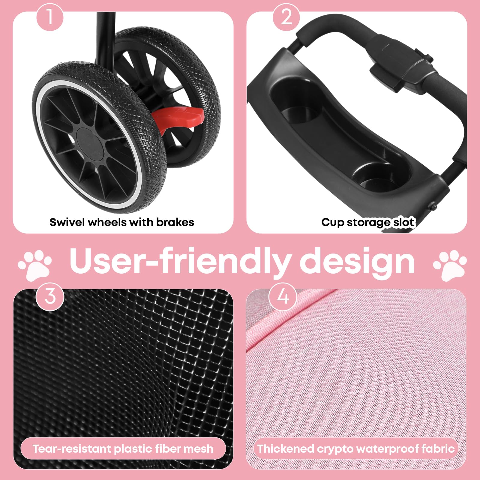 Paseador Chihuahua plegable y compacto listo para viajar