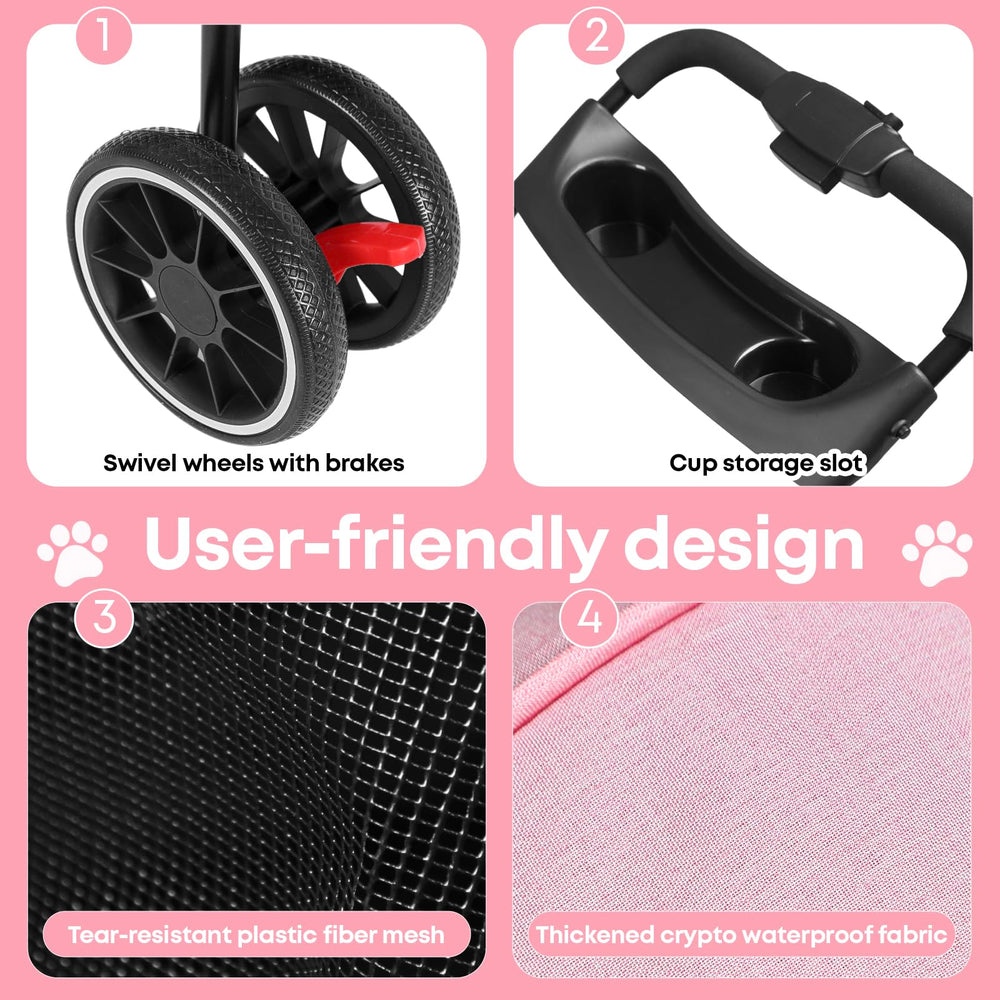 Paseador Chihuahua plegable y compacto listo para viajar