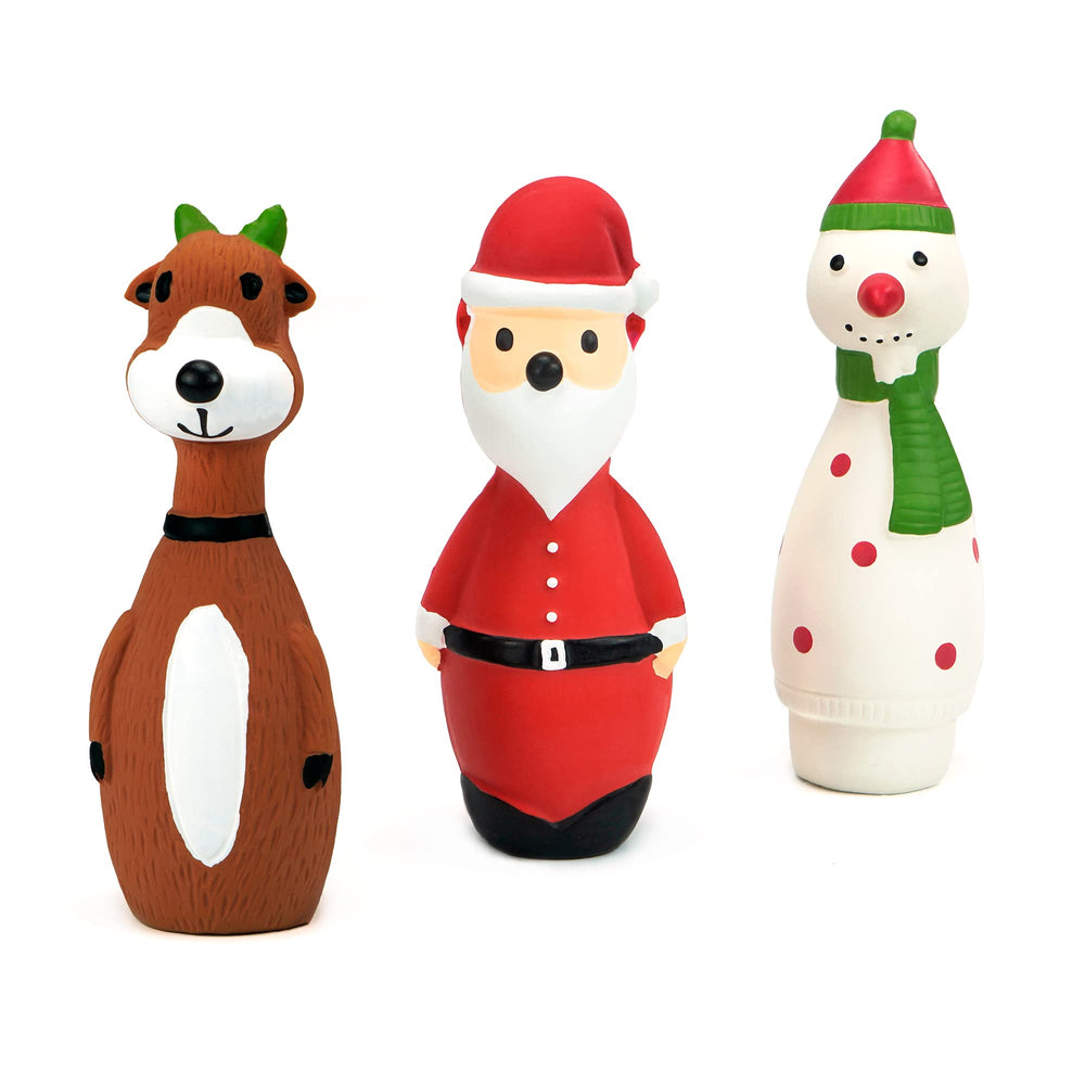 CHIWAVA juguete navideño para perro con cara de Santa, perfecto para sesiones de juego.