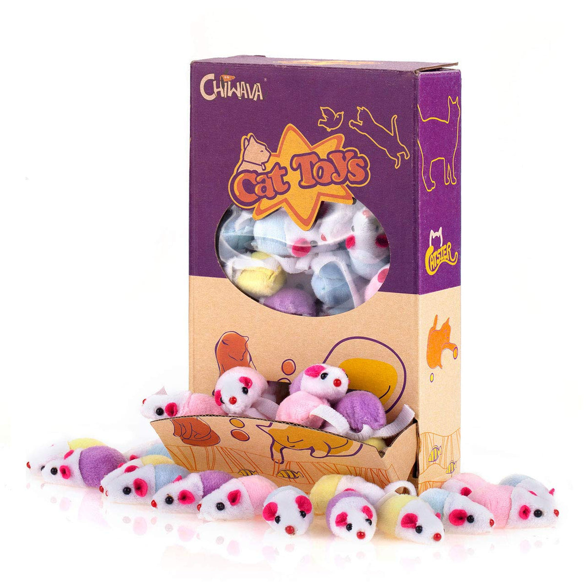 CHIWAVA ratón interactivo colores caramelo 1-8, ideal para juego activo diario.