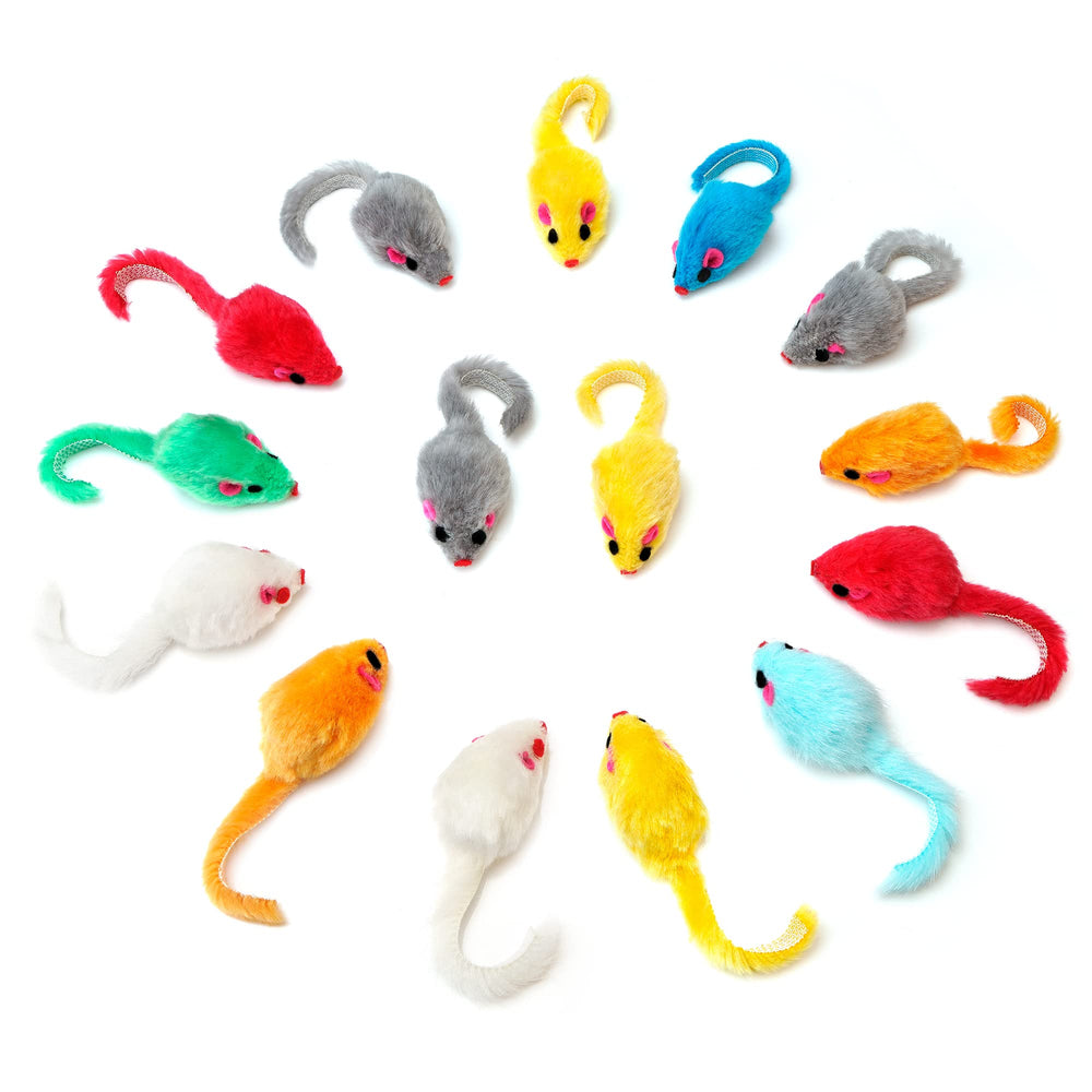 CHIWAVA ratón peluche con relleno suave para morder y perseguir.