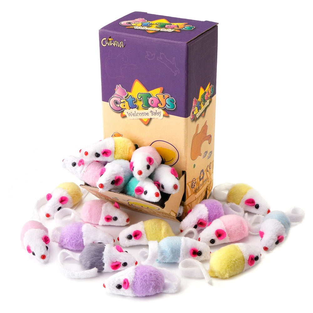 CHIWAVA ratón tejido peluche, tacto suave para juego y agarre.