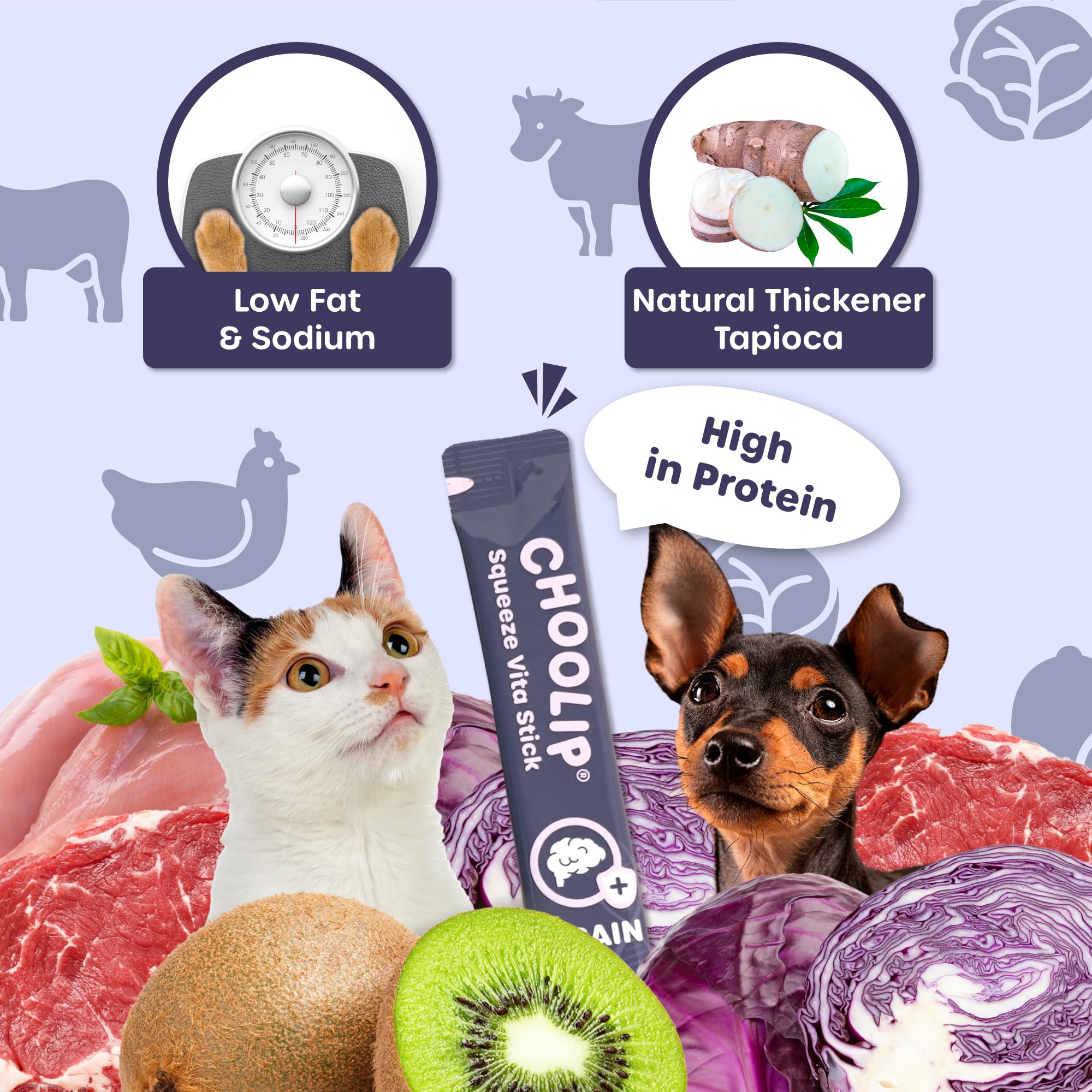 Choolip Squeeze Vita Stick servido en cuenco, lista para la comida diaria.