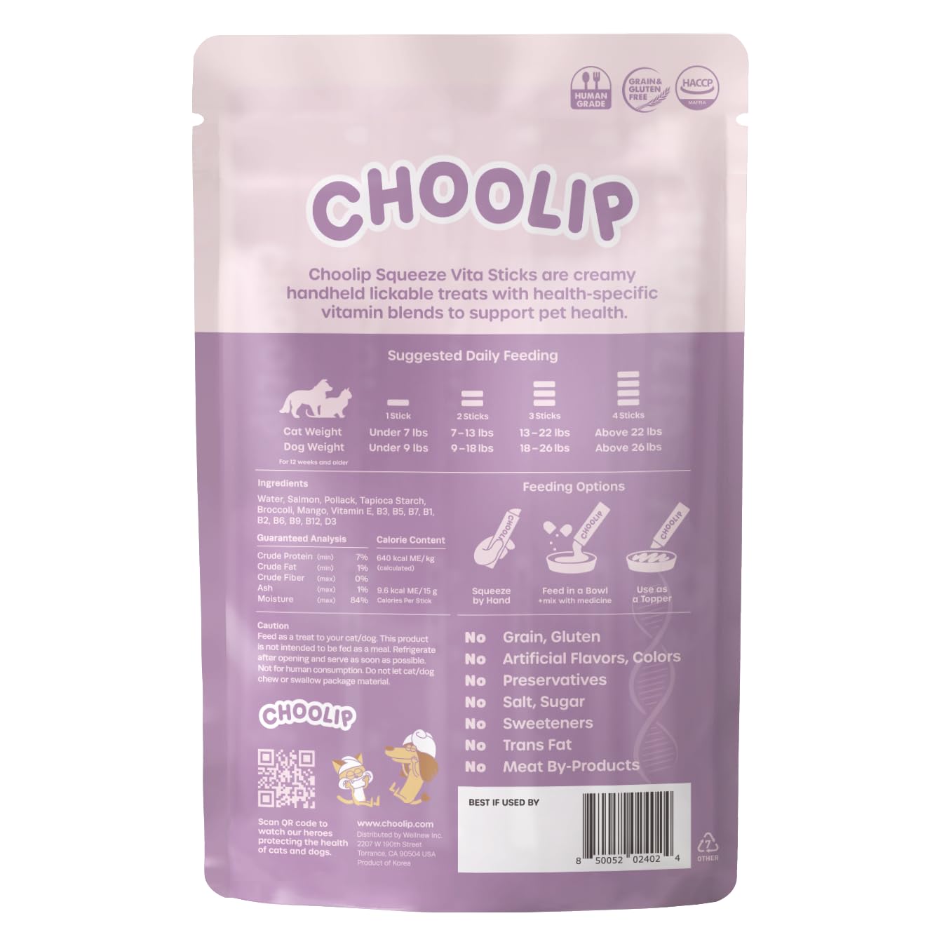 Choolip pelaje suave gracias a omega-3