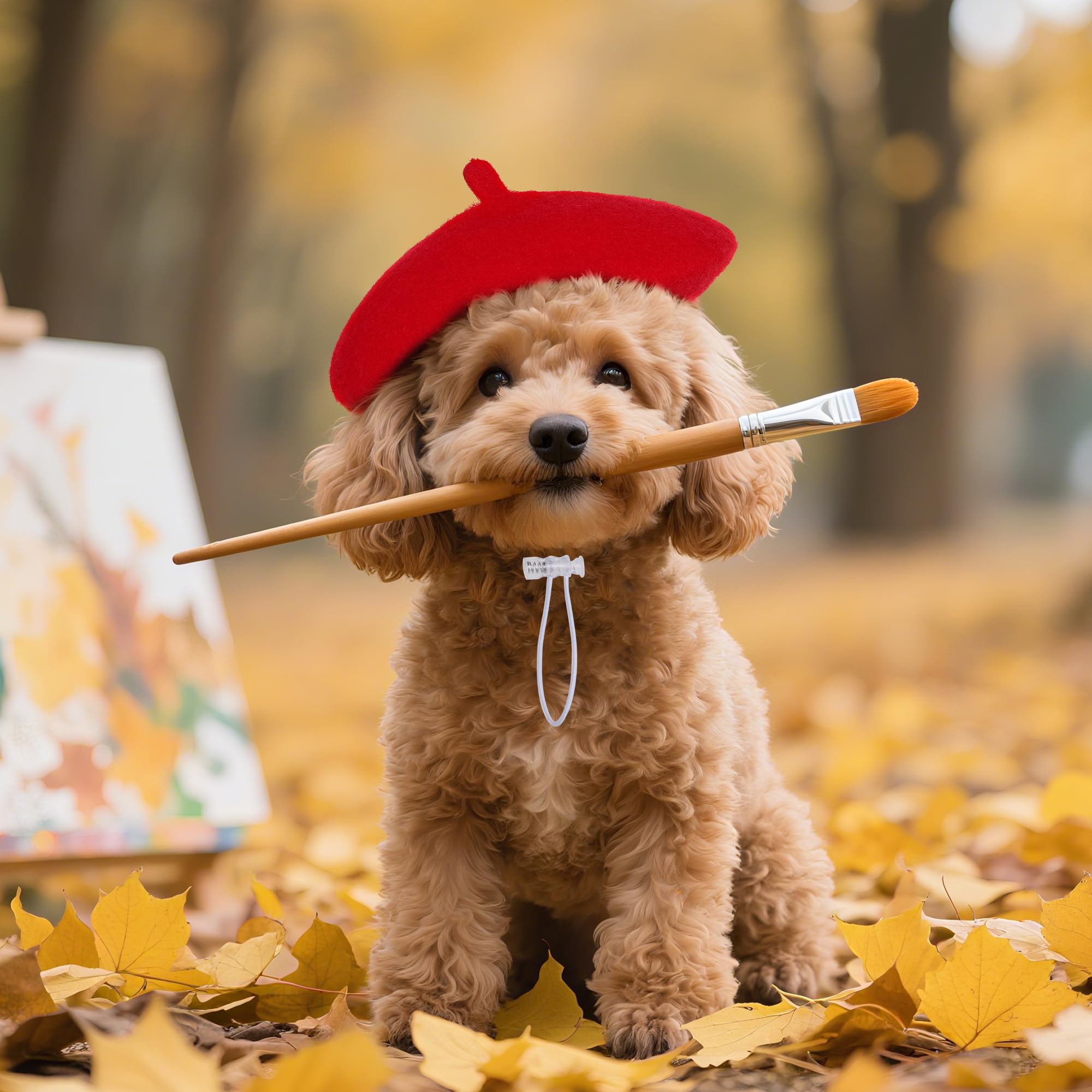 Boina de Choyaxo para sesión de fotos canina, ideal para eventos.