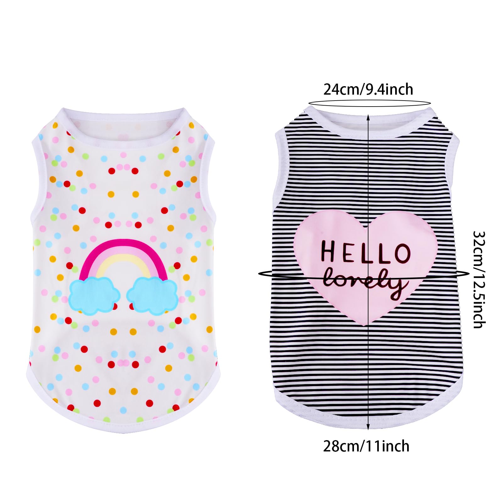 Camiseta sin mangas de choyaxo con estrellas y puntos, estilo divertido para paseos.