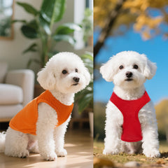 Camiseta naranja choyaxo para mascotas, perfecta para salidas al aire libre.