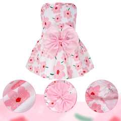 Choyaxo detalle de flores en el vestido, toque vivo y veraniego