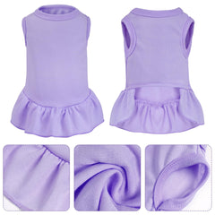 Detalle de tela suave y transpirable de los vestidos de choyaxo para mascotas.