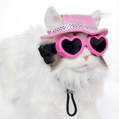 Gafas corazón para perros Choyaxo protegen ojos del sol y viento.
