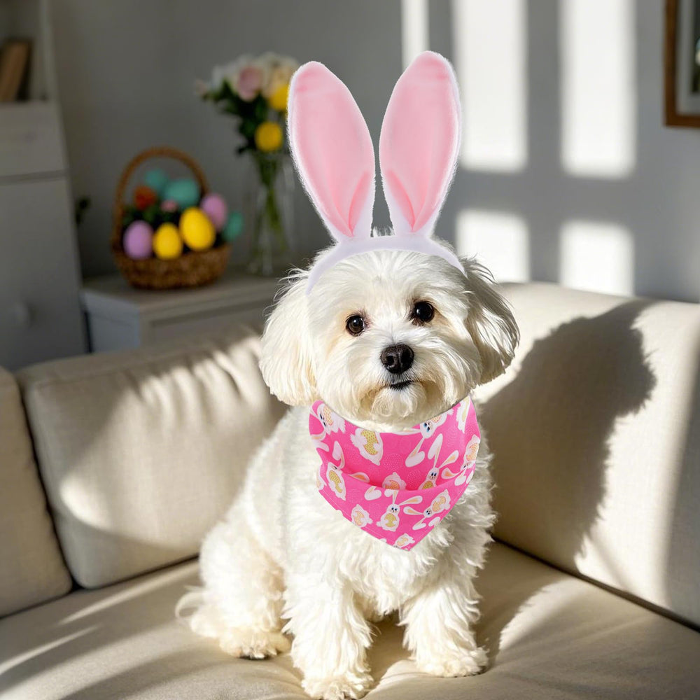 Choyaxo: bandana para perro con motivo de Pascua, suave y ajustable