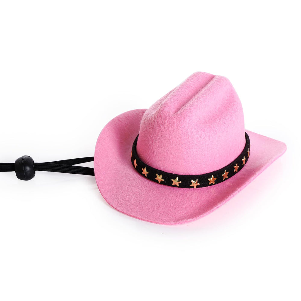 Choyaxo sombrero vaquero rosa grande para mascota, ideal para retratos