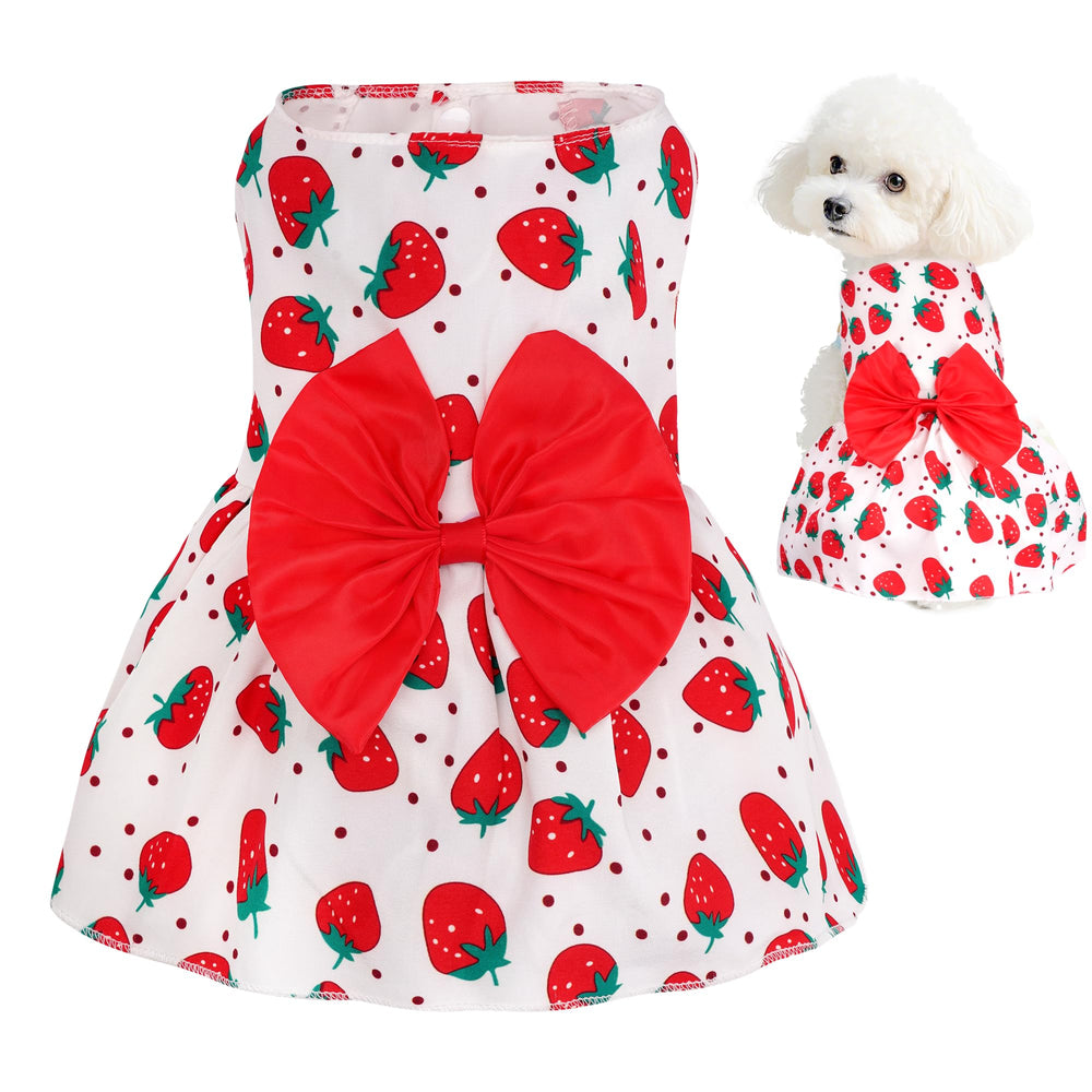 Choyaxo vestido floral para perro, cómodo y fresco en verano.